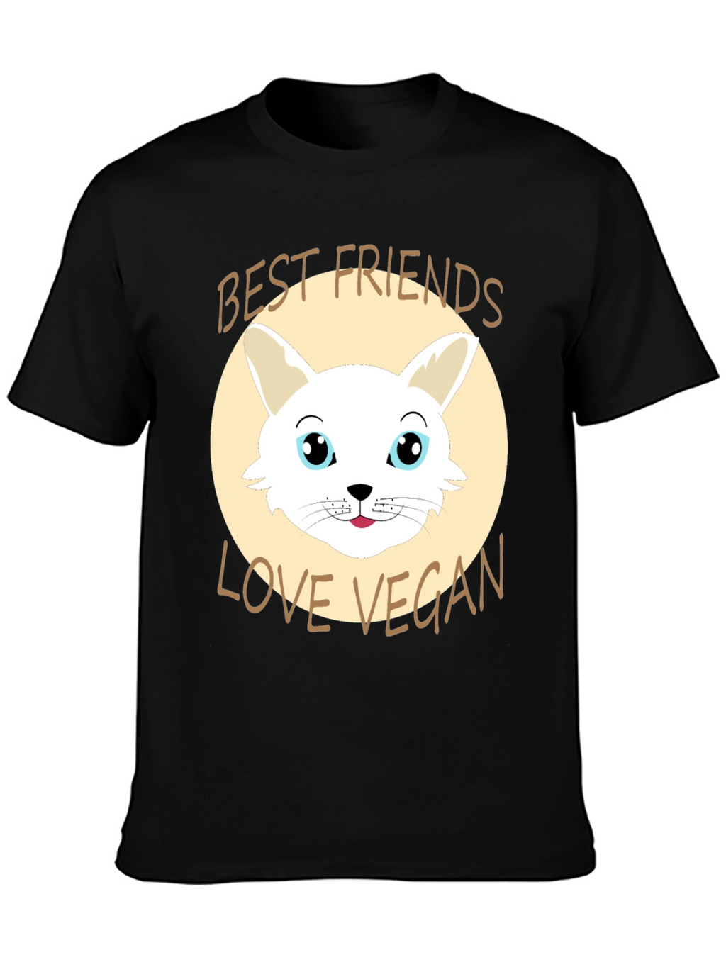 Vegan Love T-Shirt: Best Friends Cute Bunny Design
