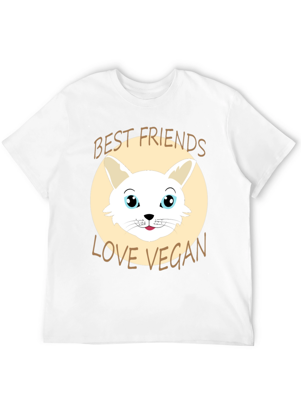 Vegan Love T-Shirt: Best Friends Cute Bunny Design