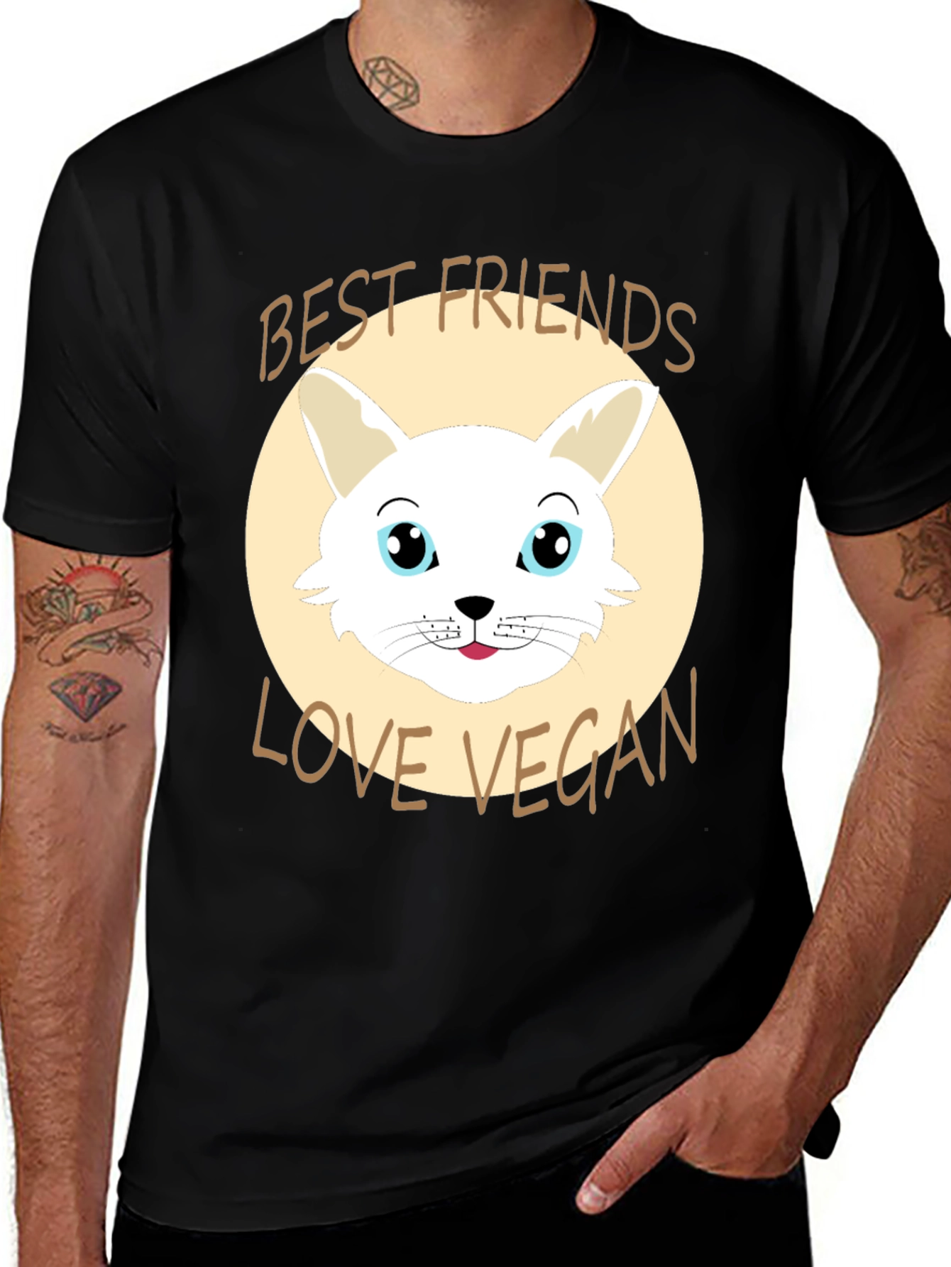 Vegan Love T-Shirt: Best Friends Cute Bunny Design