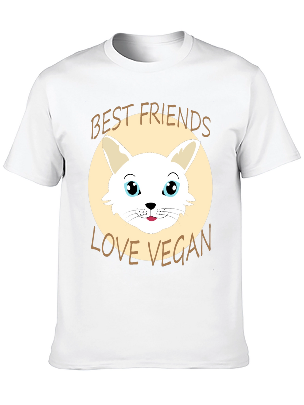Vegan Love T-Shirt: Best Friends Cute Bunny Design