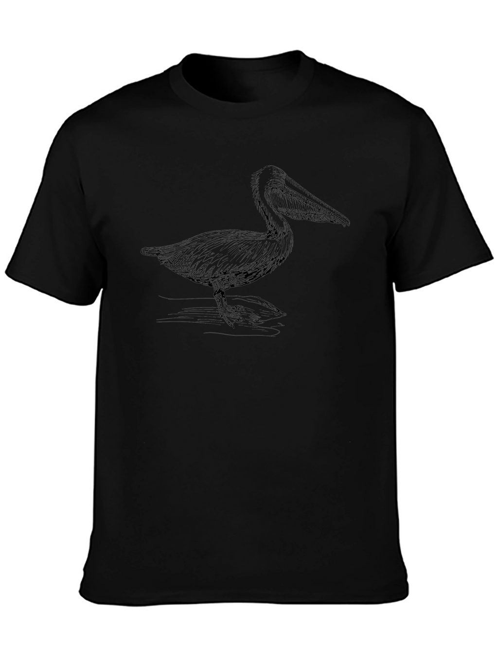 Pelican Graphic Tee - Black Cotton Casual T-Shirt