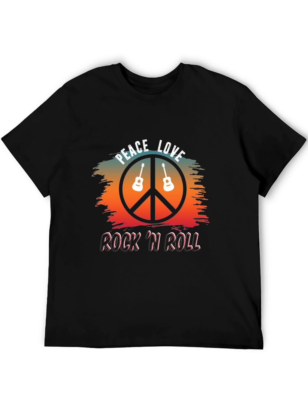 Peace Love Rock N Roll Graphic Tee