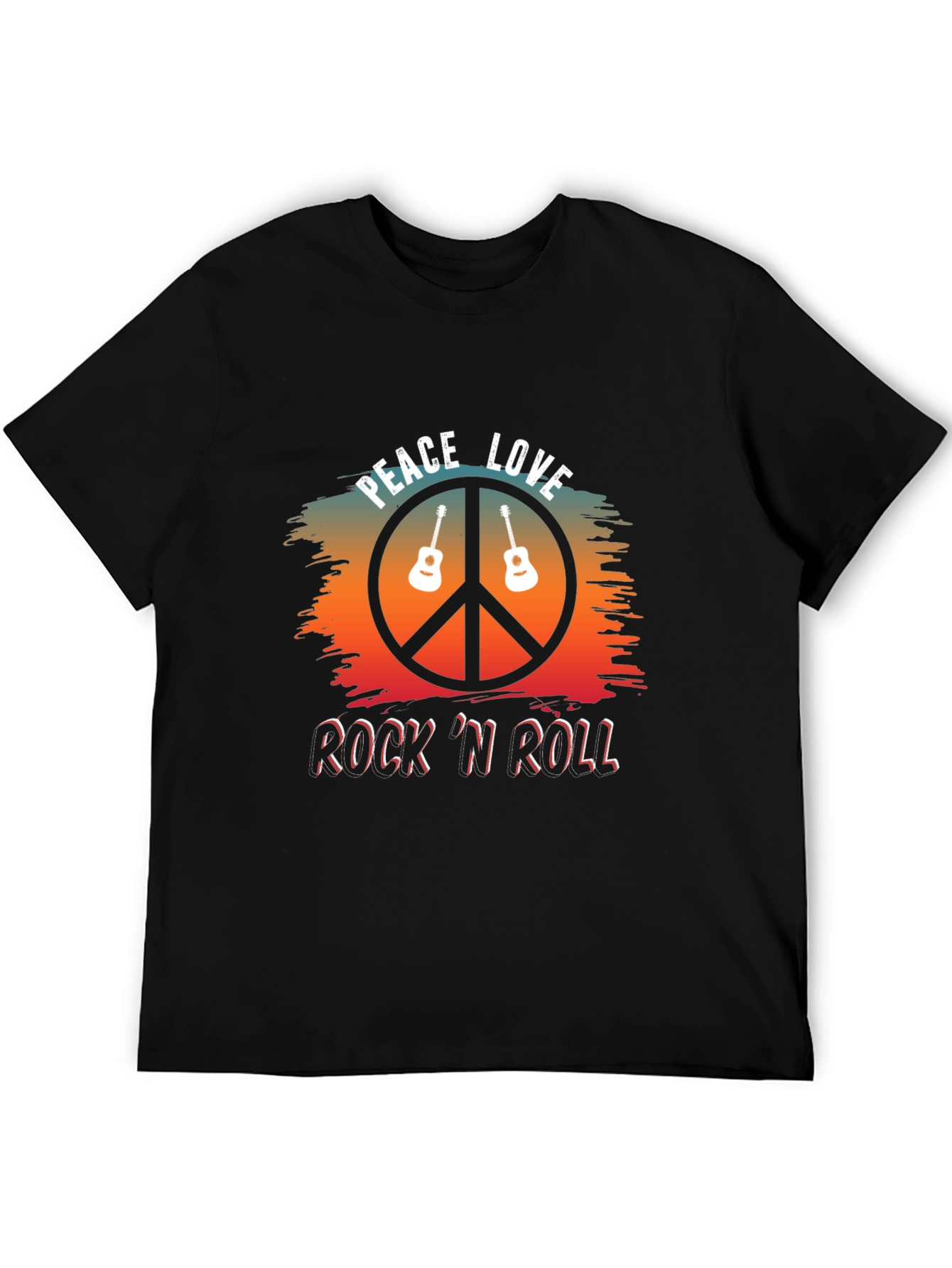 Peace Love Rock N Roll Graphic Tee