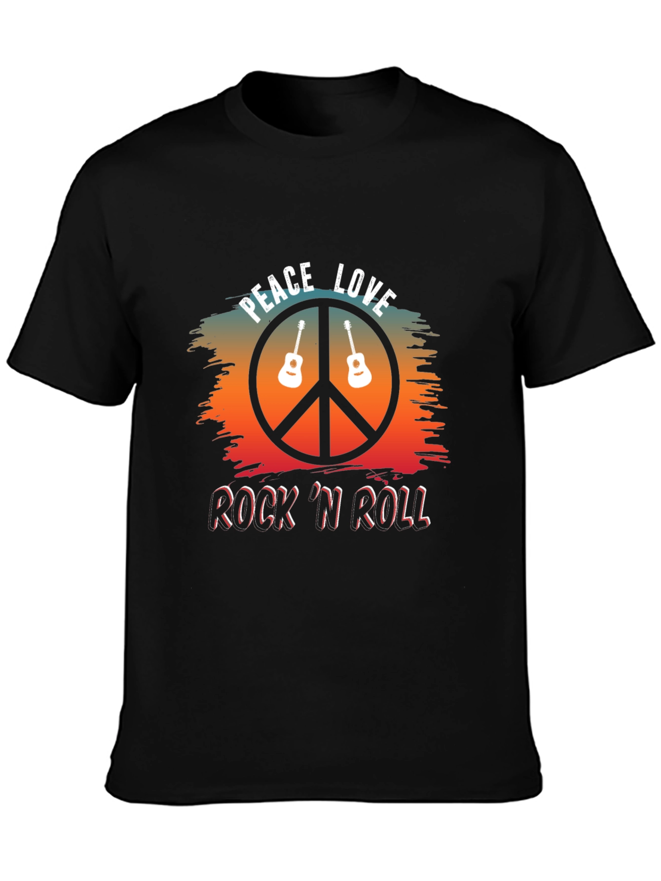 Peace Love Rock N Roll Graphic Tee