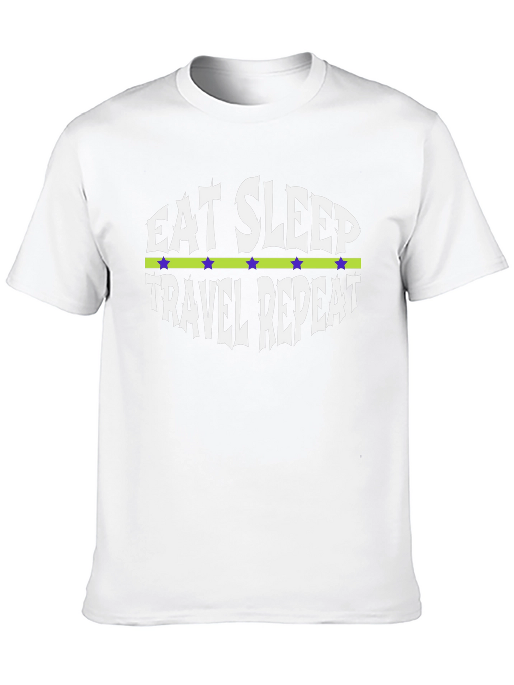 Eat Sleep Travel Repeat Graphic Tee - Black