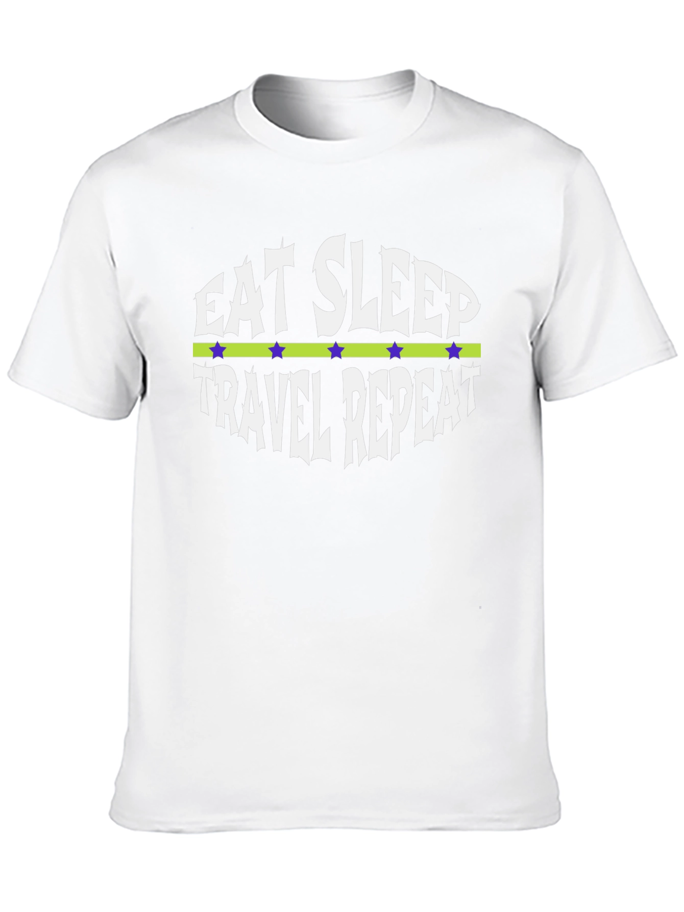 Eat Sleep Travel Repeat Graphic Tee - Black