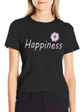 Happiness Daisy Graphic T-Shirt - Casual Comfort