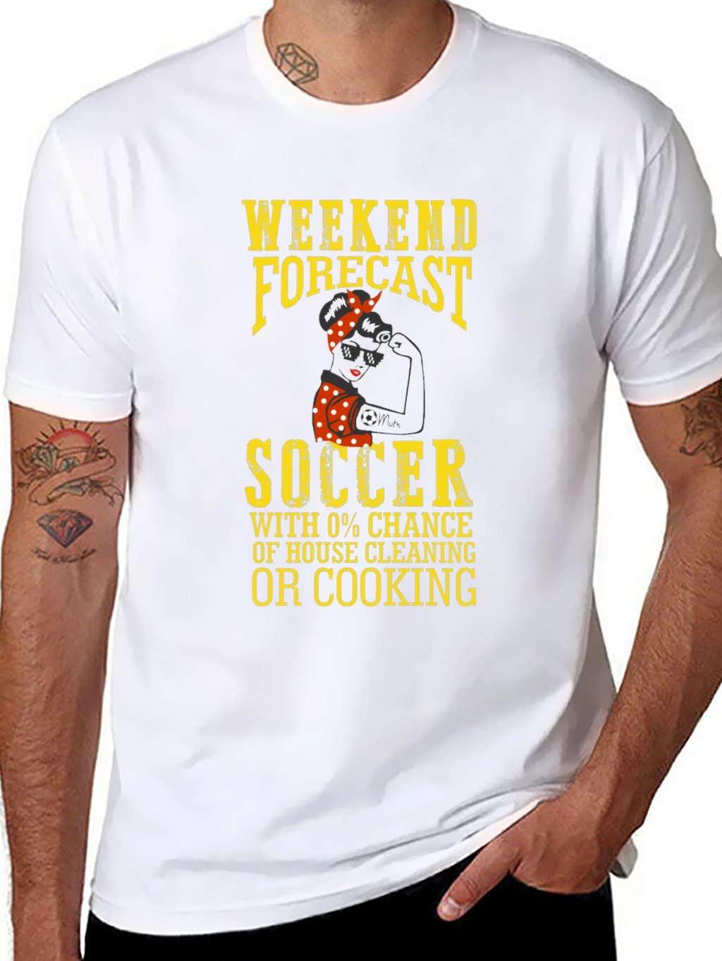 Weekend Forecast Soccer Graphic T-Shirt