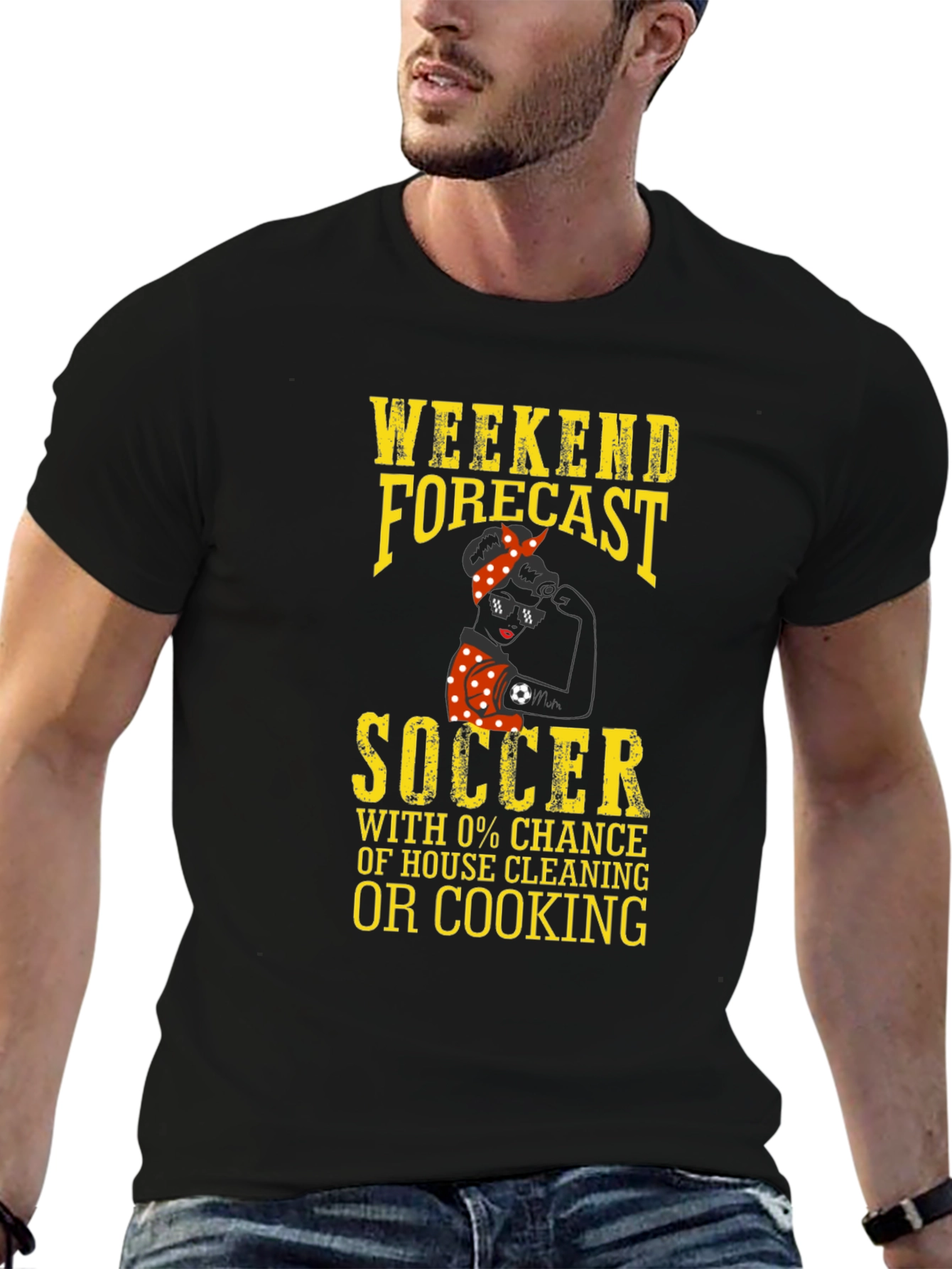 Weekend Forecast Soccer Graphic T-Shirt