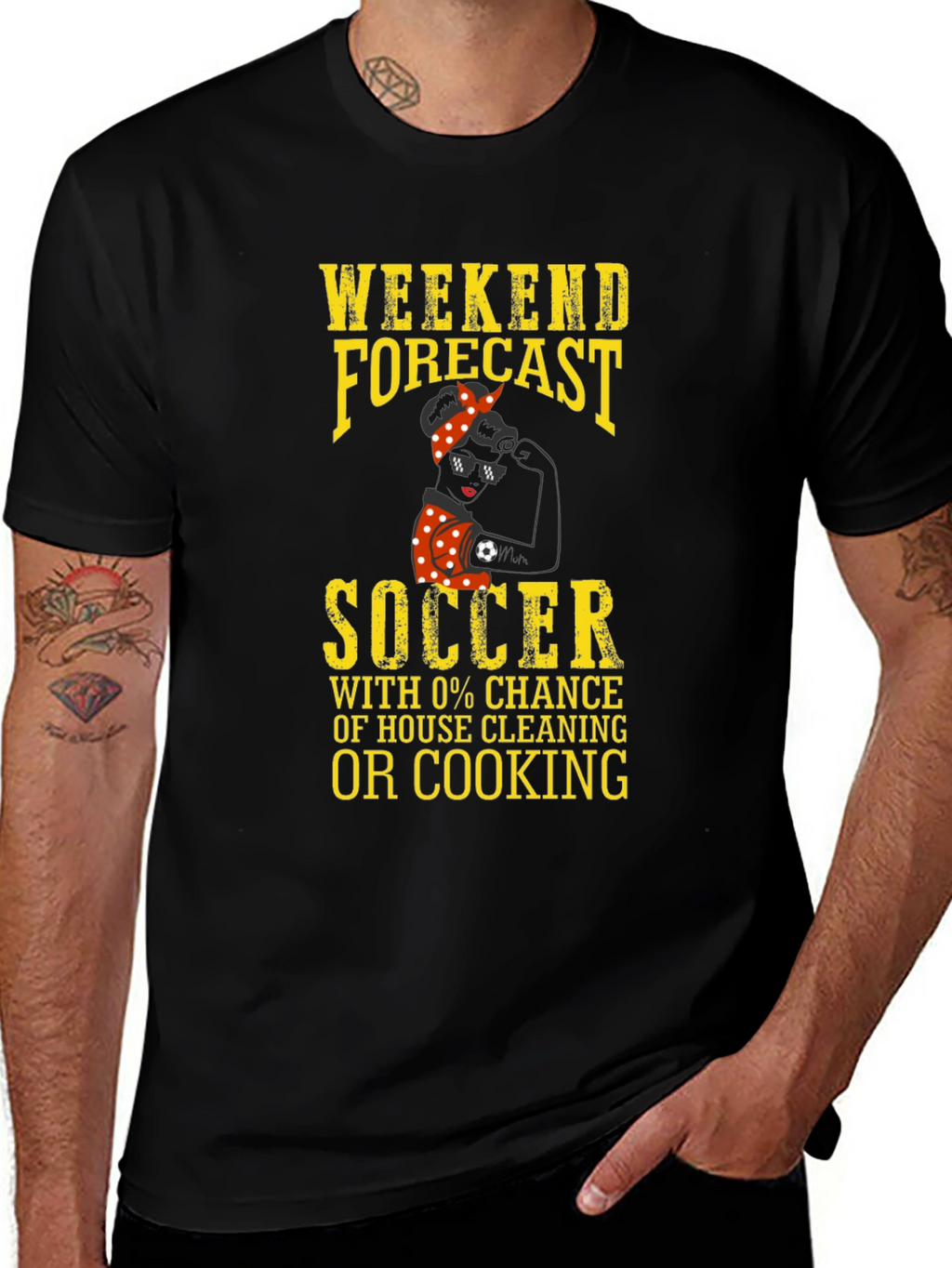 Weekend Forecast Soccer Graphic T-Shirt