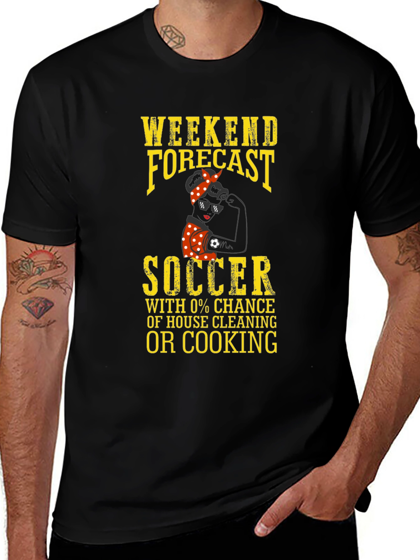 Weekend Forecast Soccer Graphic T-Shirt