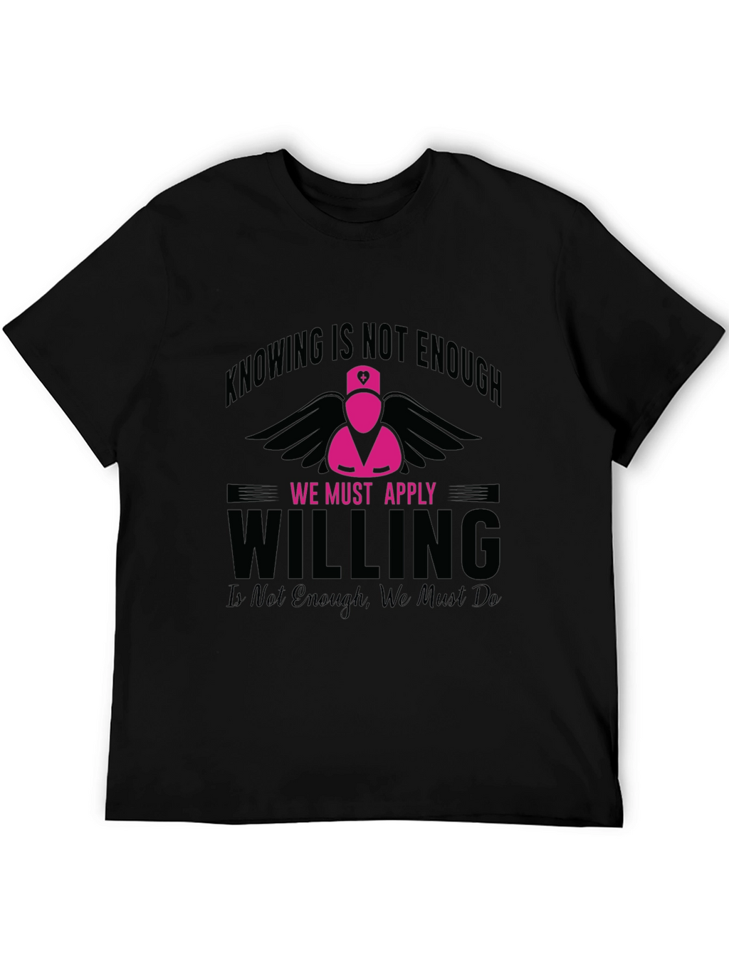 Nurse Pink Angel Willing T-Shirt