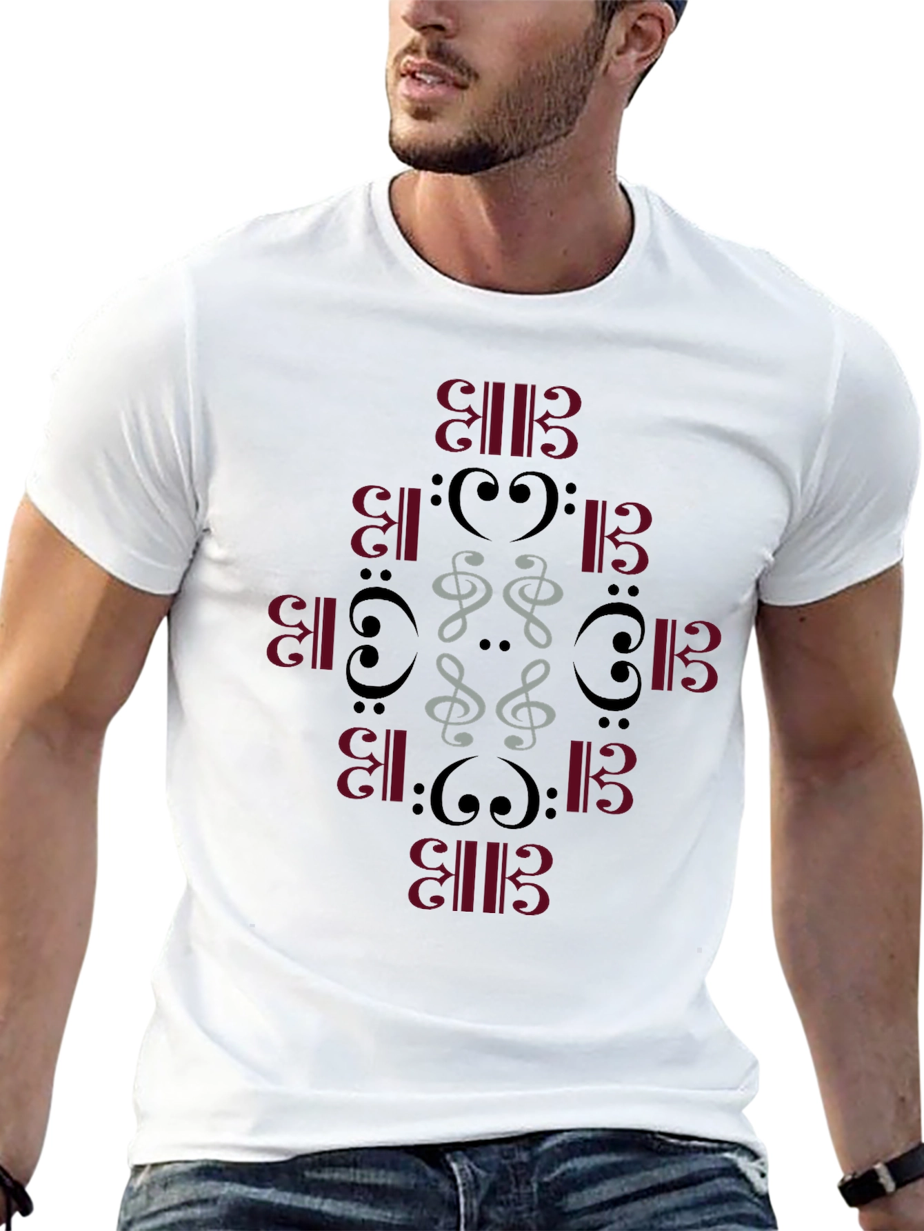 Musical Notes Graphic Tee - Stylish & Unique T-Shirt