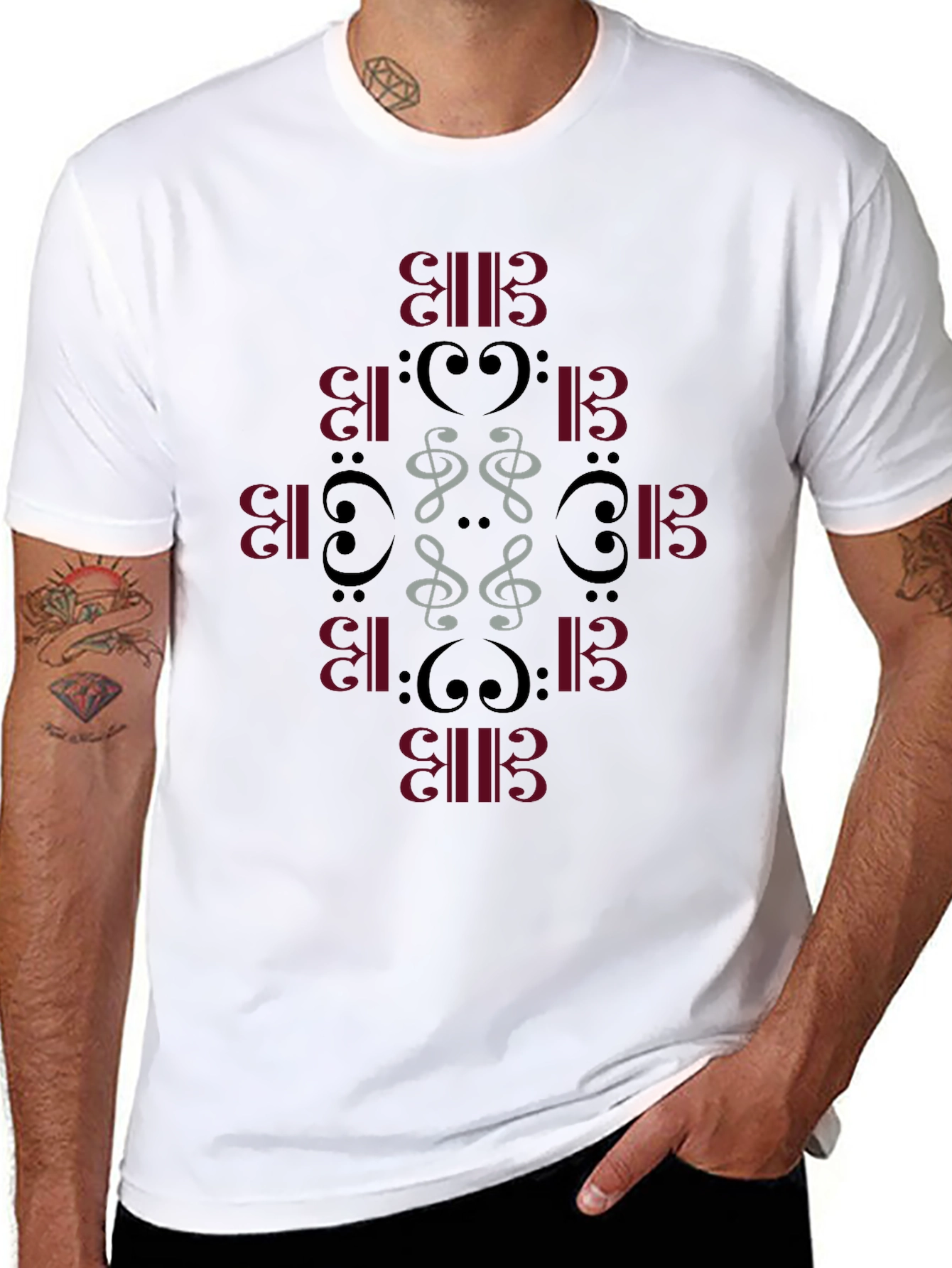 Musical Notes Graphic Tee - Stylish & Unique T-Shirt