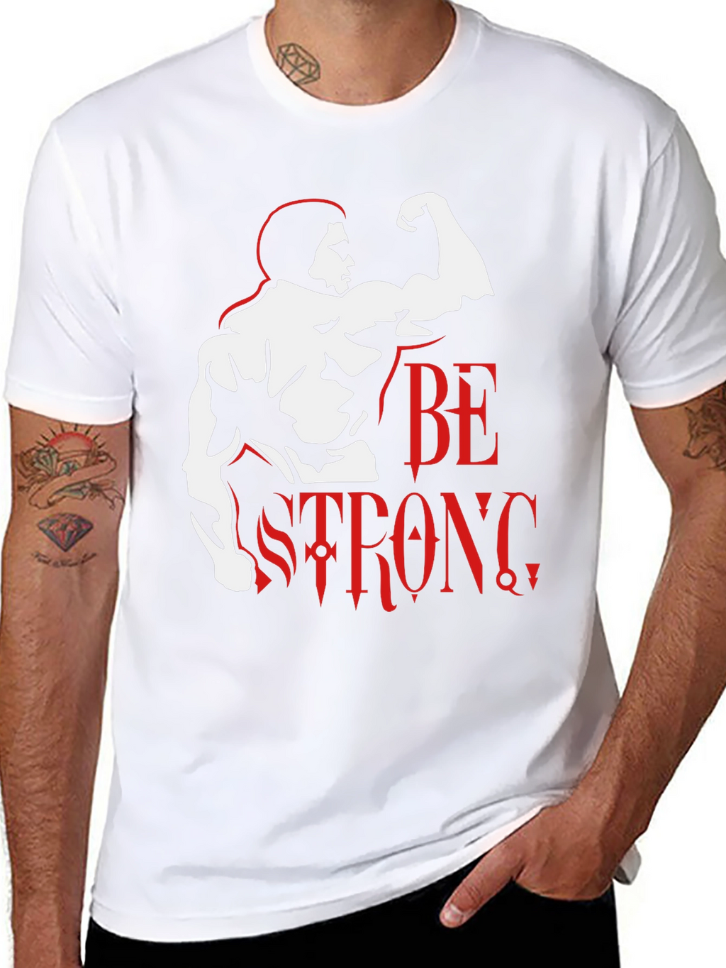 Be Strong Graphic T-Shirt - Black