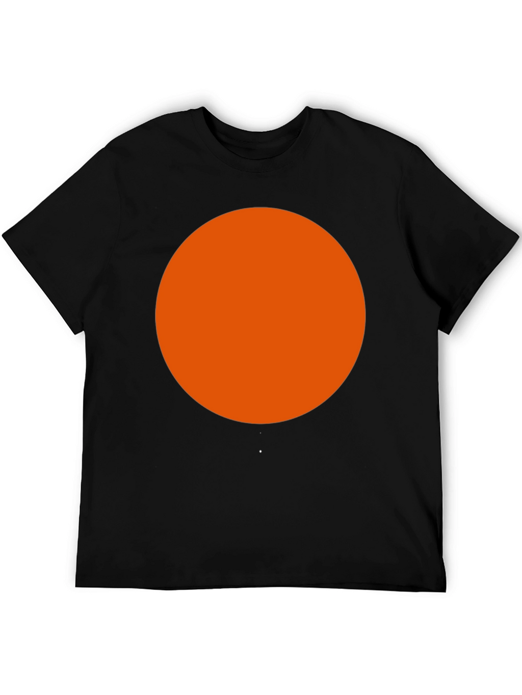 Bold Orange Circle Black T-Shirt