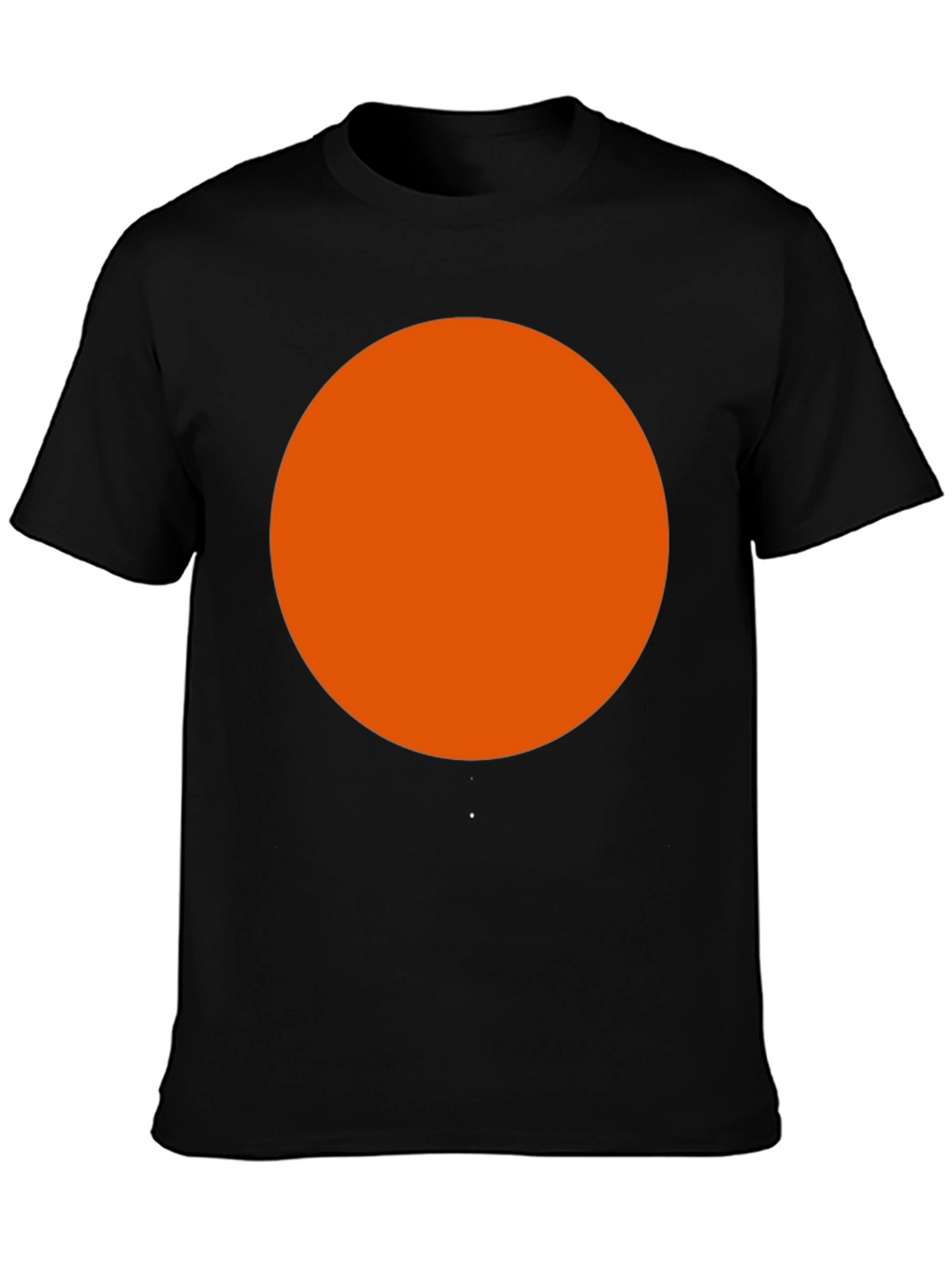 Bold Orange Circle Black T-Shirt