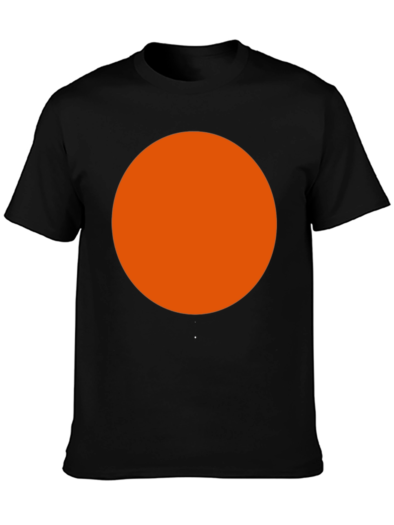 Bold Orange Circle Black T-Shirt