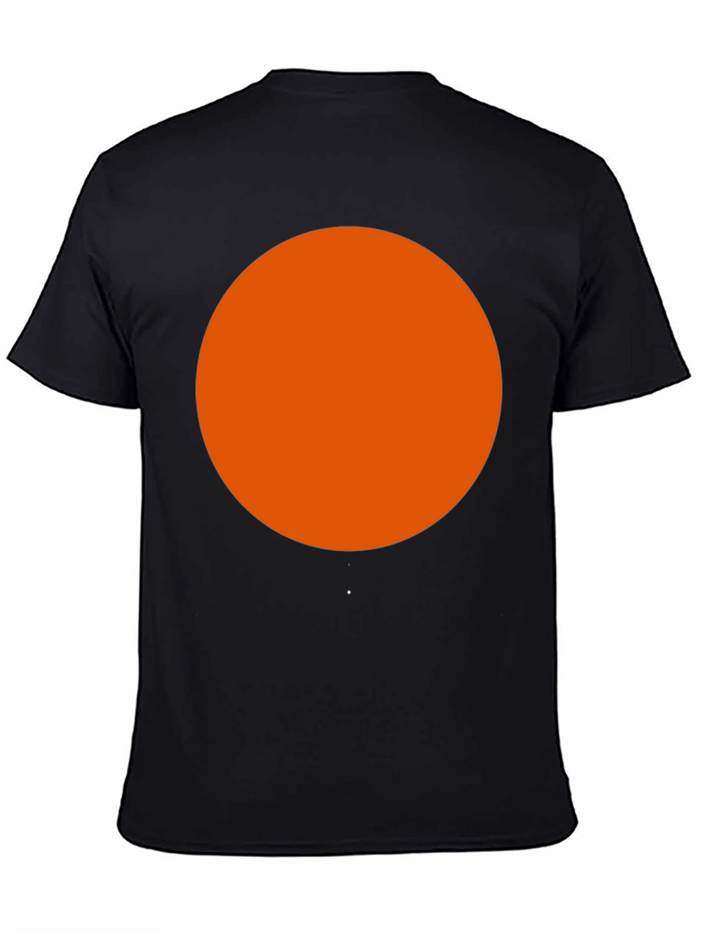 Bold Orange Circle Black T-Shirt