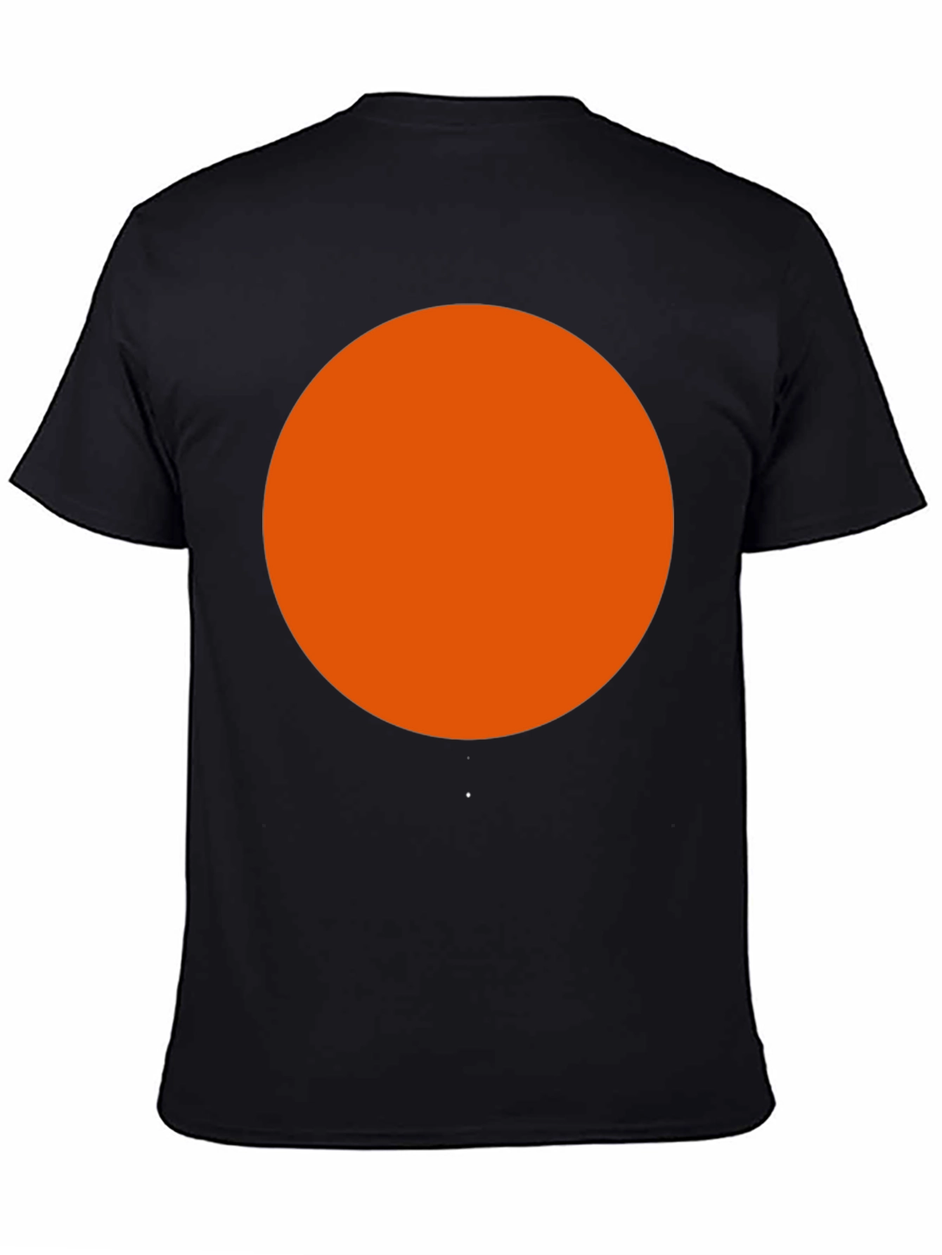 Bold Orange Circle Black T-Shirt