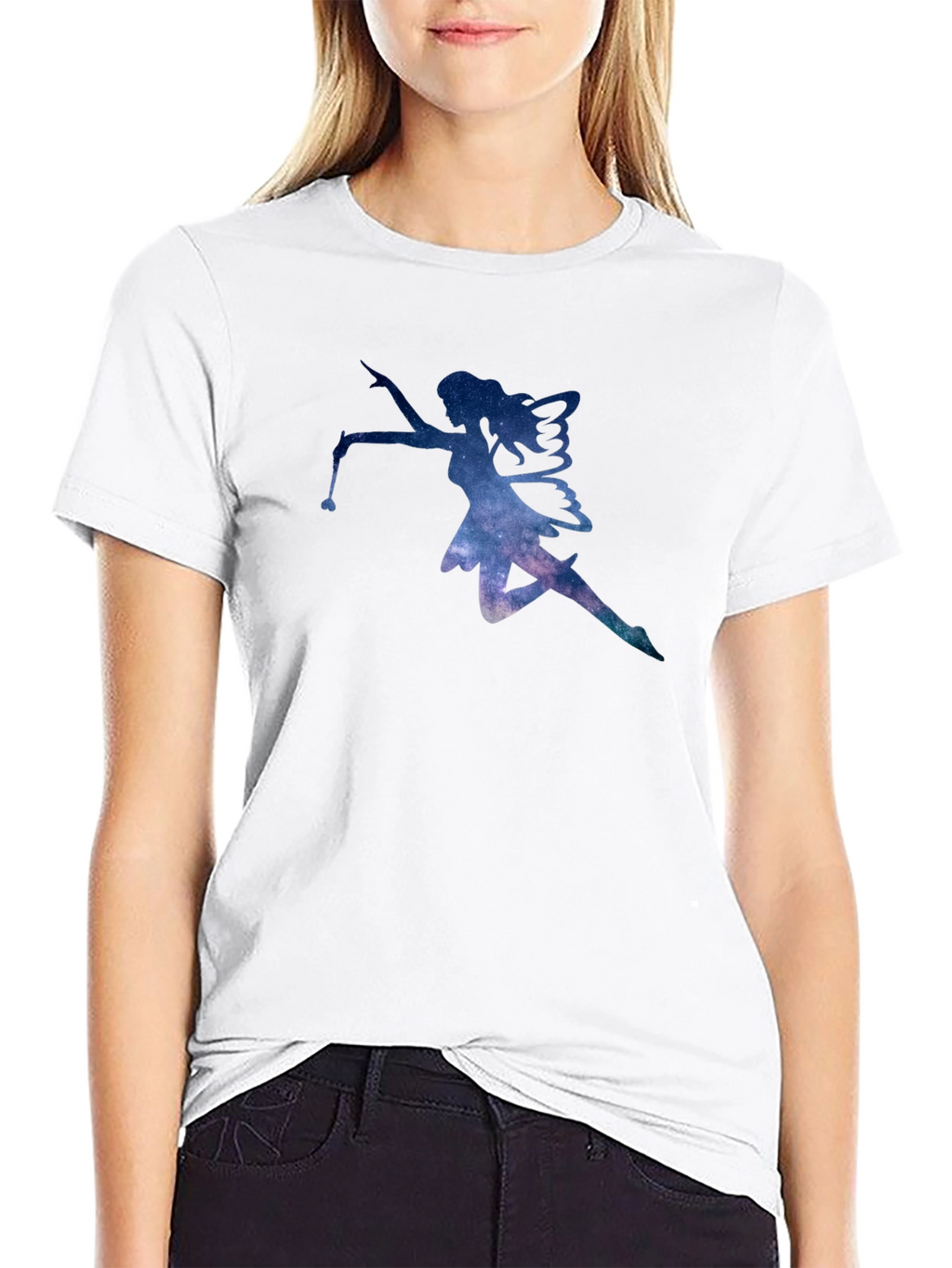 Galaxy Fairy Graphic Black T-Shirt