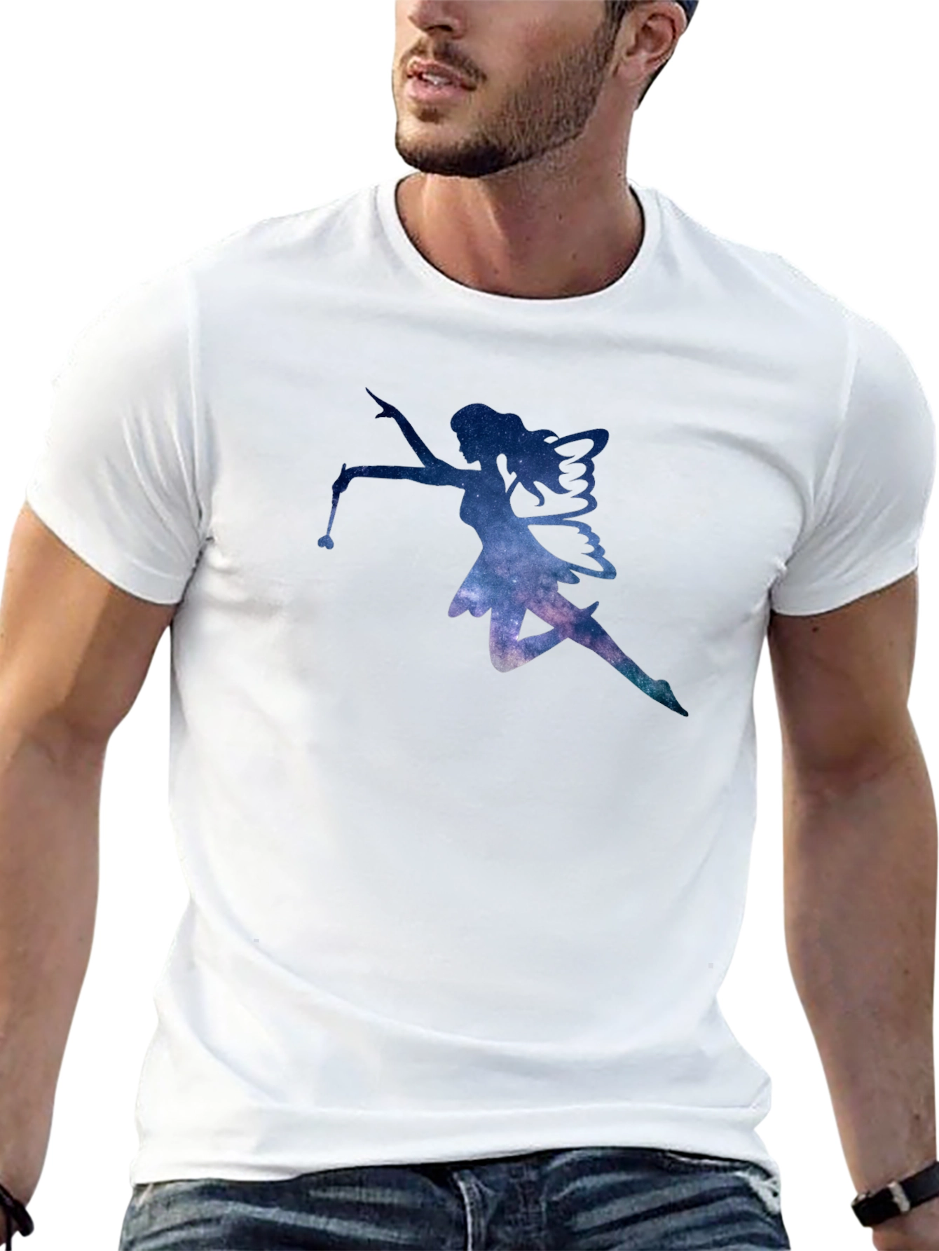 Galaxy Fairy Graphic Black T-Shirt