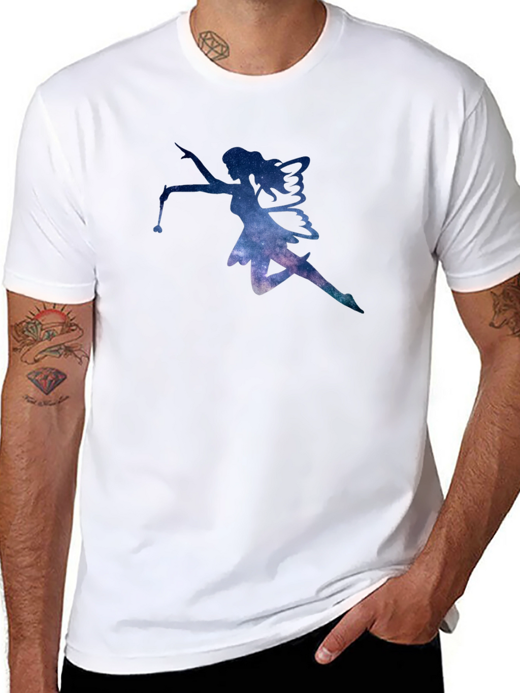 Galaxy Fairy Graphic Black T-Shirt