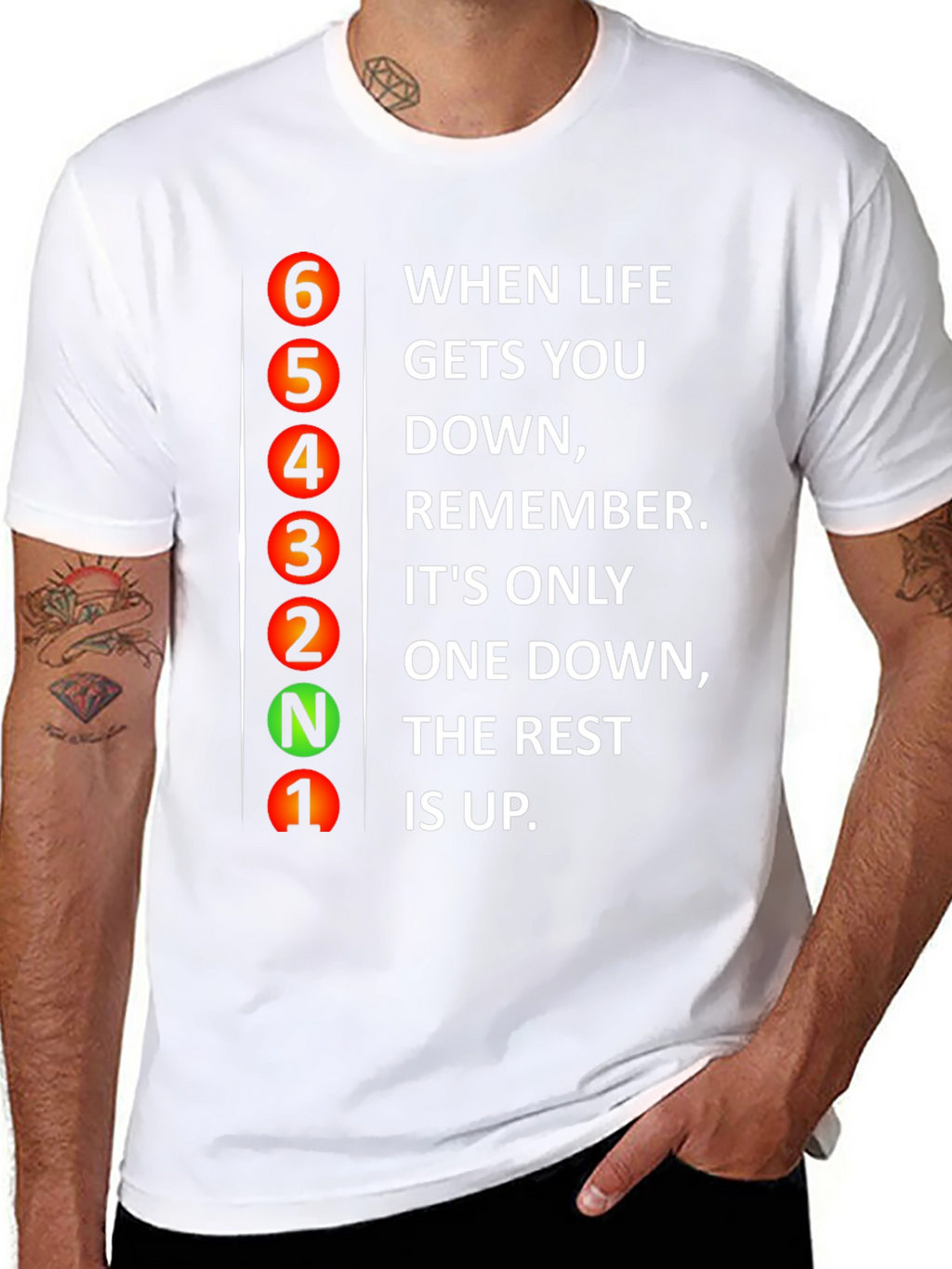 Gear Shift Graphic T-Shirt - Motivational Quote