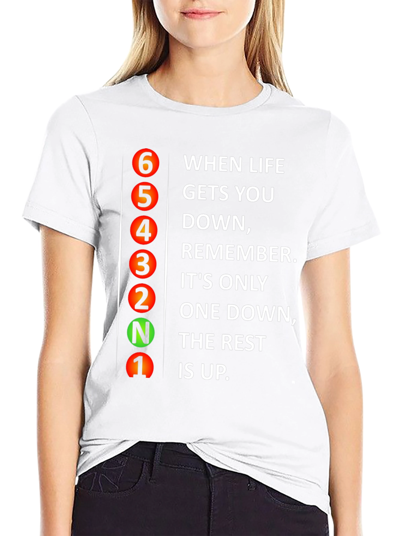 Gear Shift Graphic T-Shirt - Motivational Quote