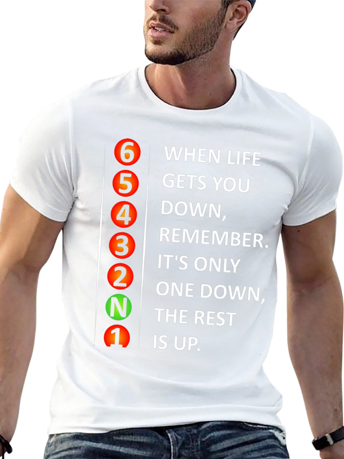 Gear Shift Graphic T-Shirt - Motivational Quote