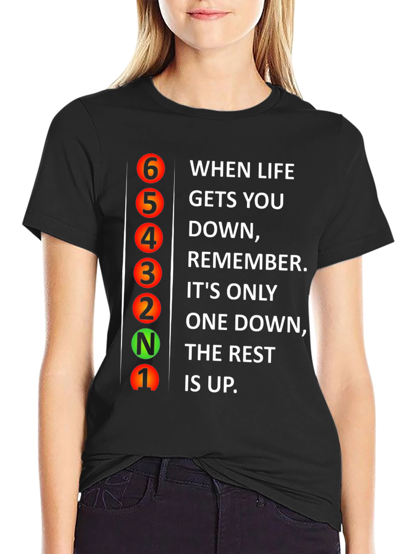 Gear Shift Graphic T-Shirt - Motivational Quote