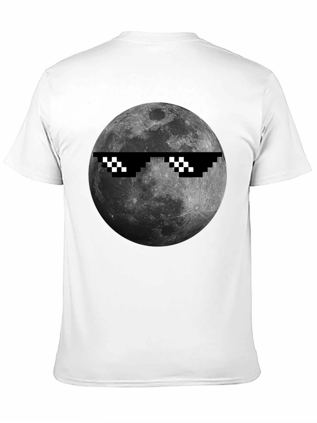 Cool Moon Pixel Sunglasses Black T-Shirt