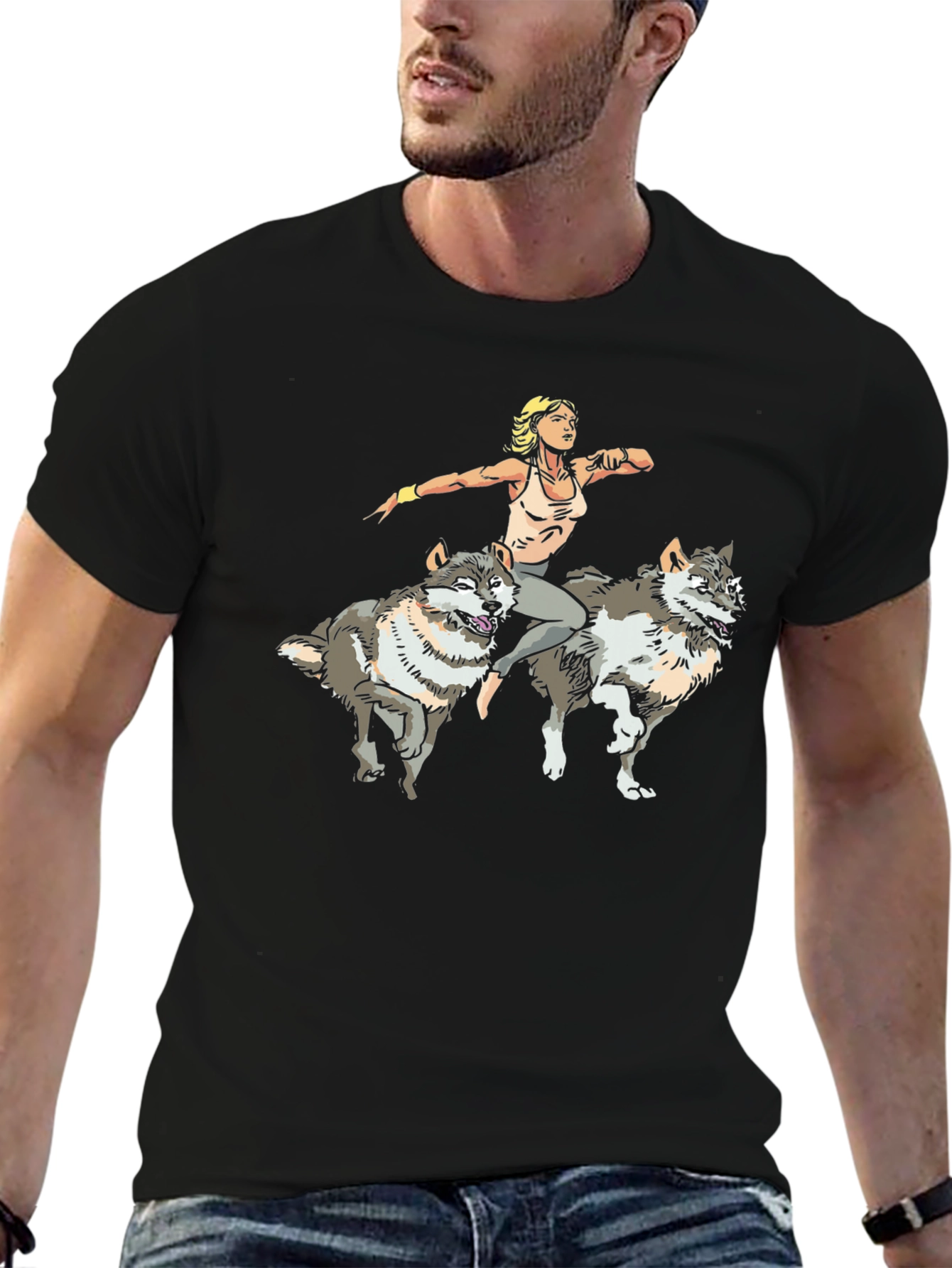 Wolf Rider Graphic T-Shirt - Unisex Design