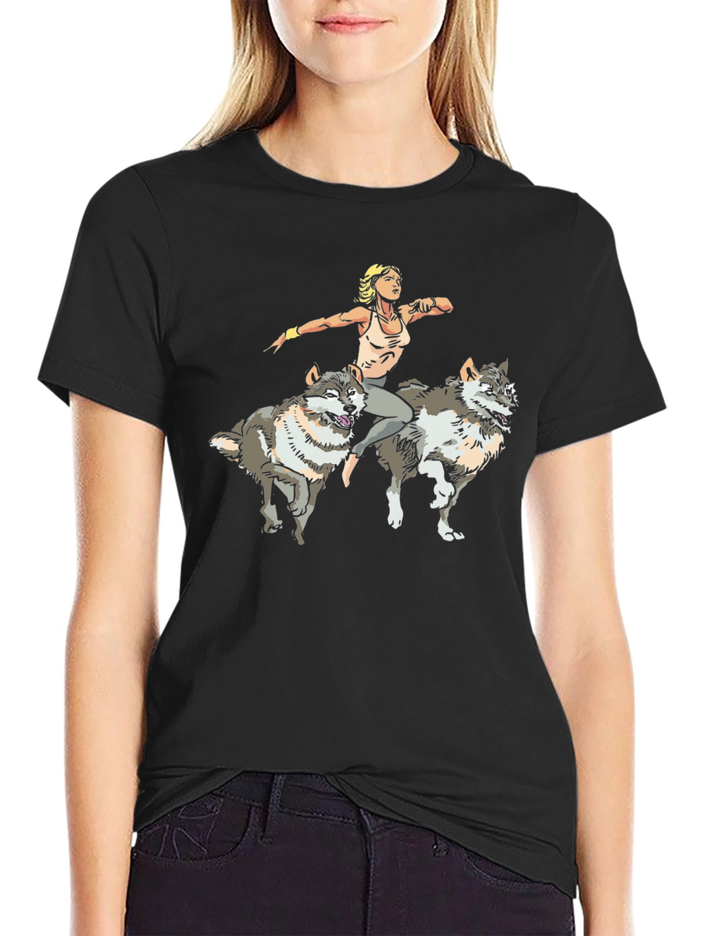 Wolf Rider Graphic T-Shirt - Unisex Design