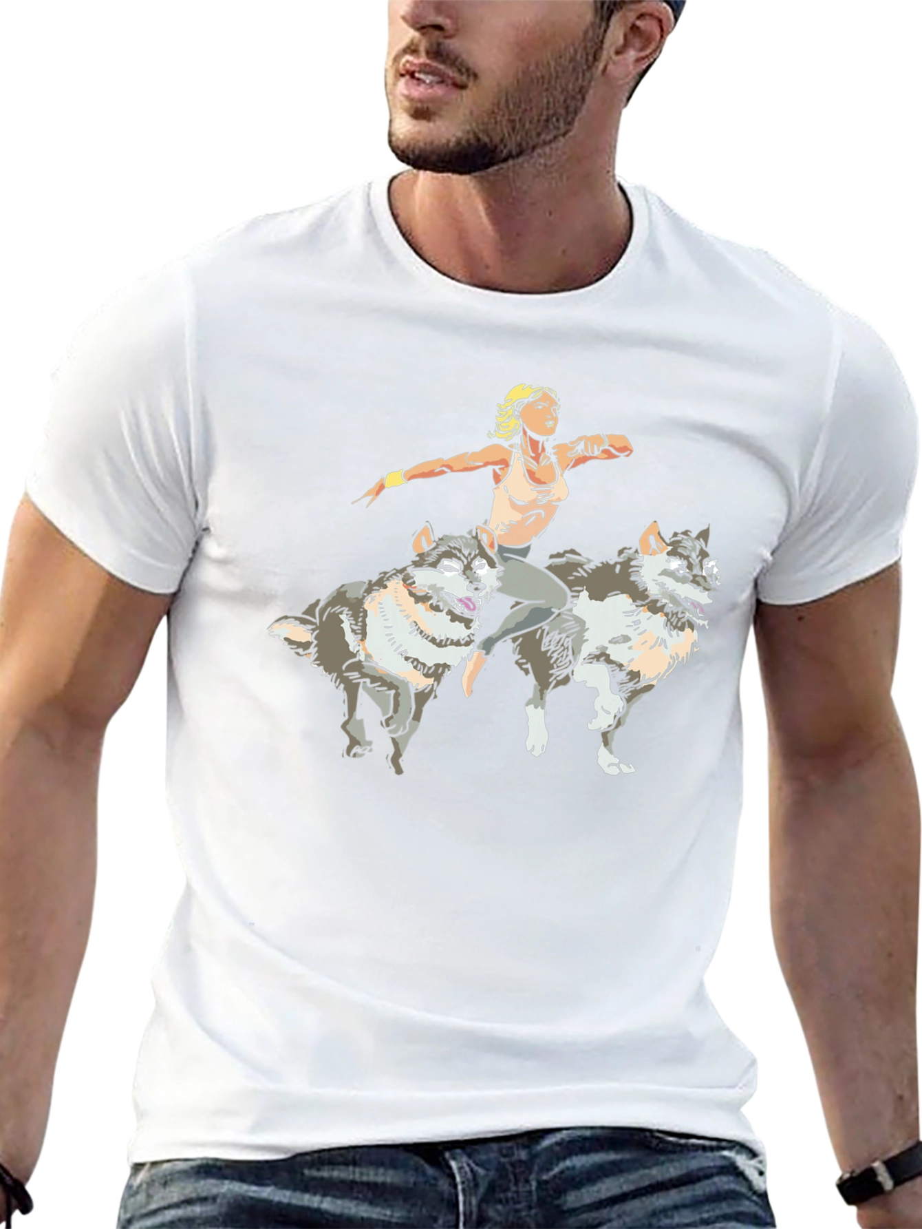 Wolf Rider Graphic T-Shirt - Unisex Design