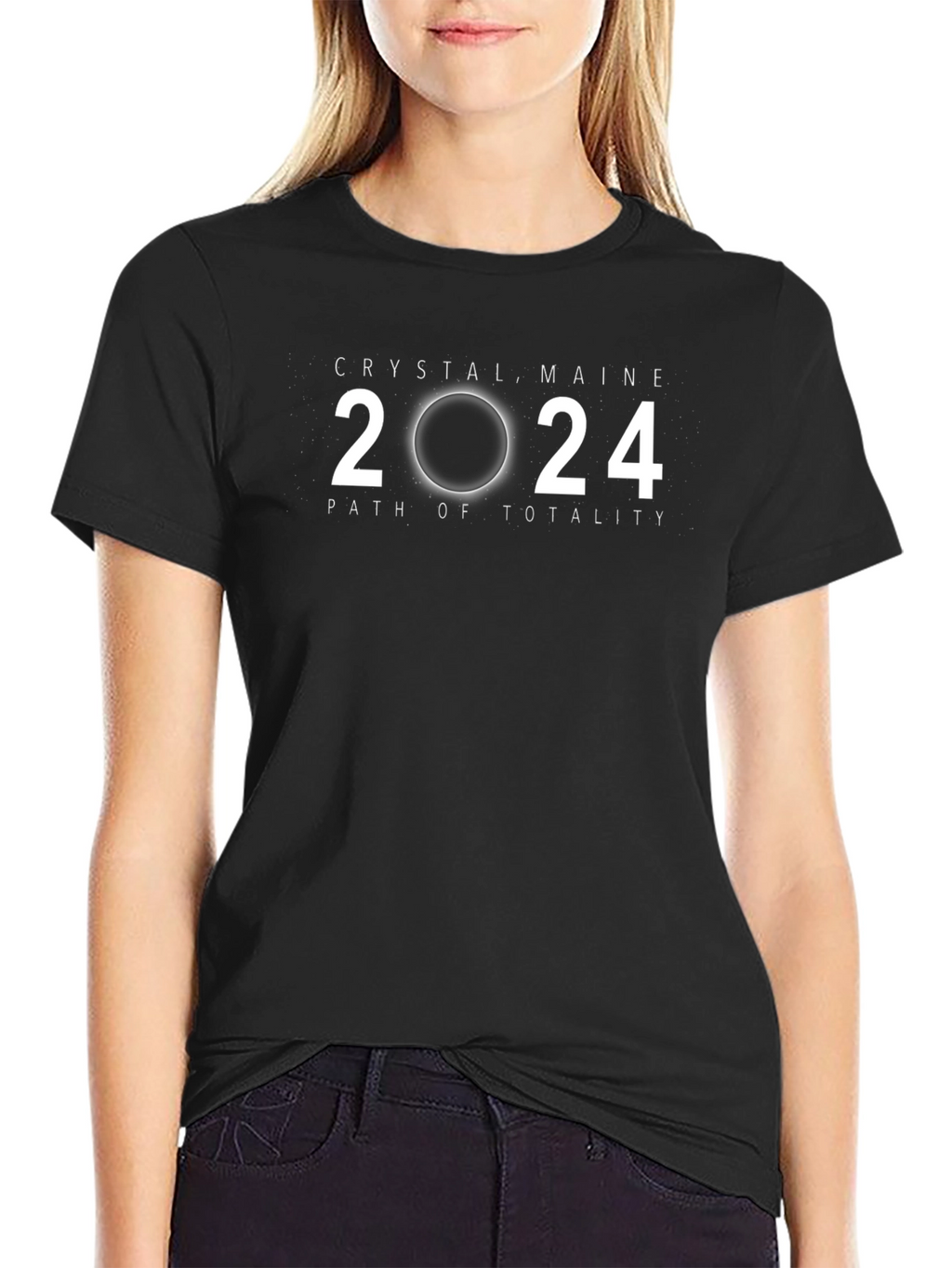 Crystal Maine 2024 Eclipse Path of Totality T-Shirt