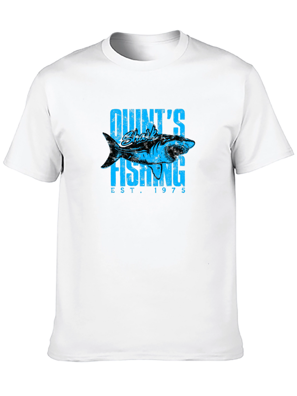 Quints Shark Fishing Est. 1975 Black T-Shirt