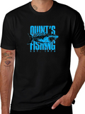 Quints Shark Fishing Est. 1975 Black T-Shirt