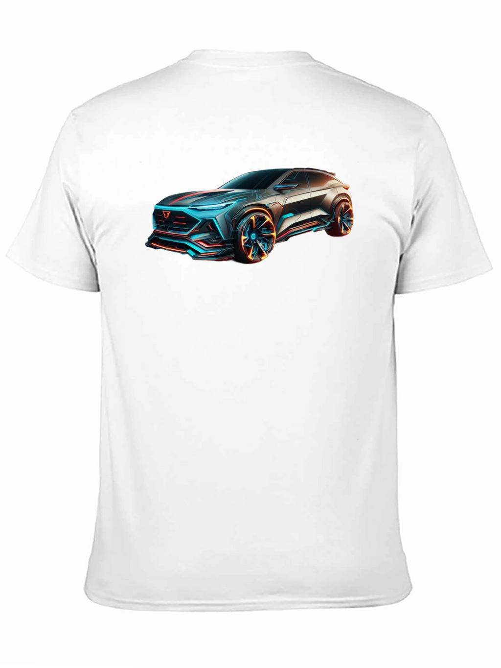 Futuristic Car Graphic Black T-Shirt