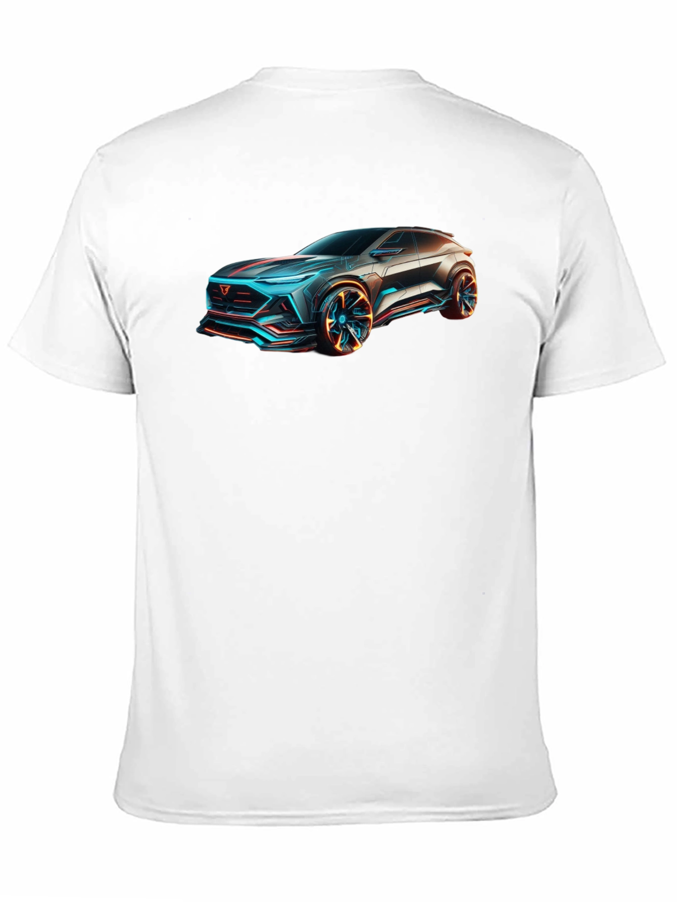 Futuristic Car Graphic Black T-Shirt
