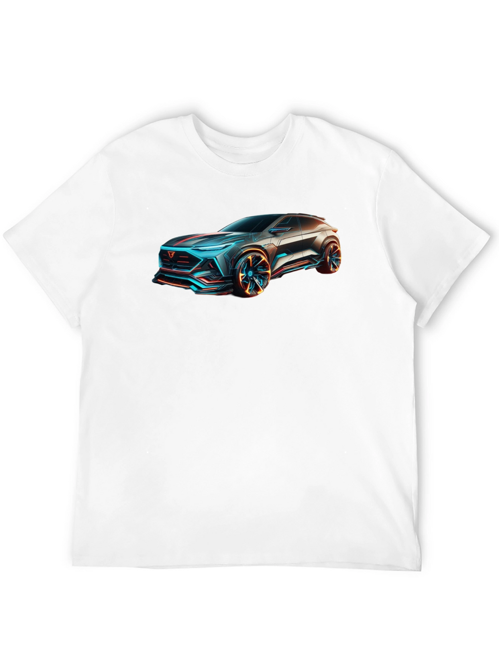 Futuristic Car Graphic Black T-Shirt