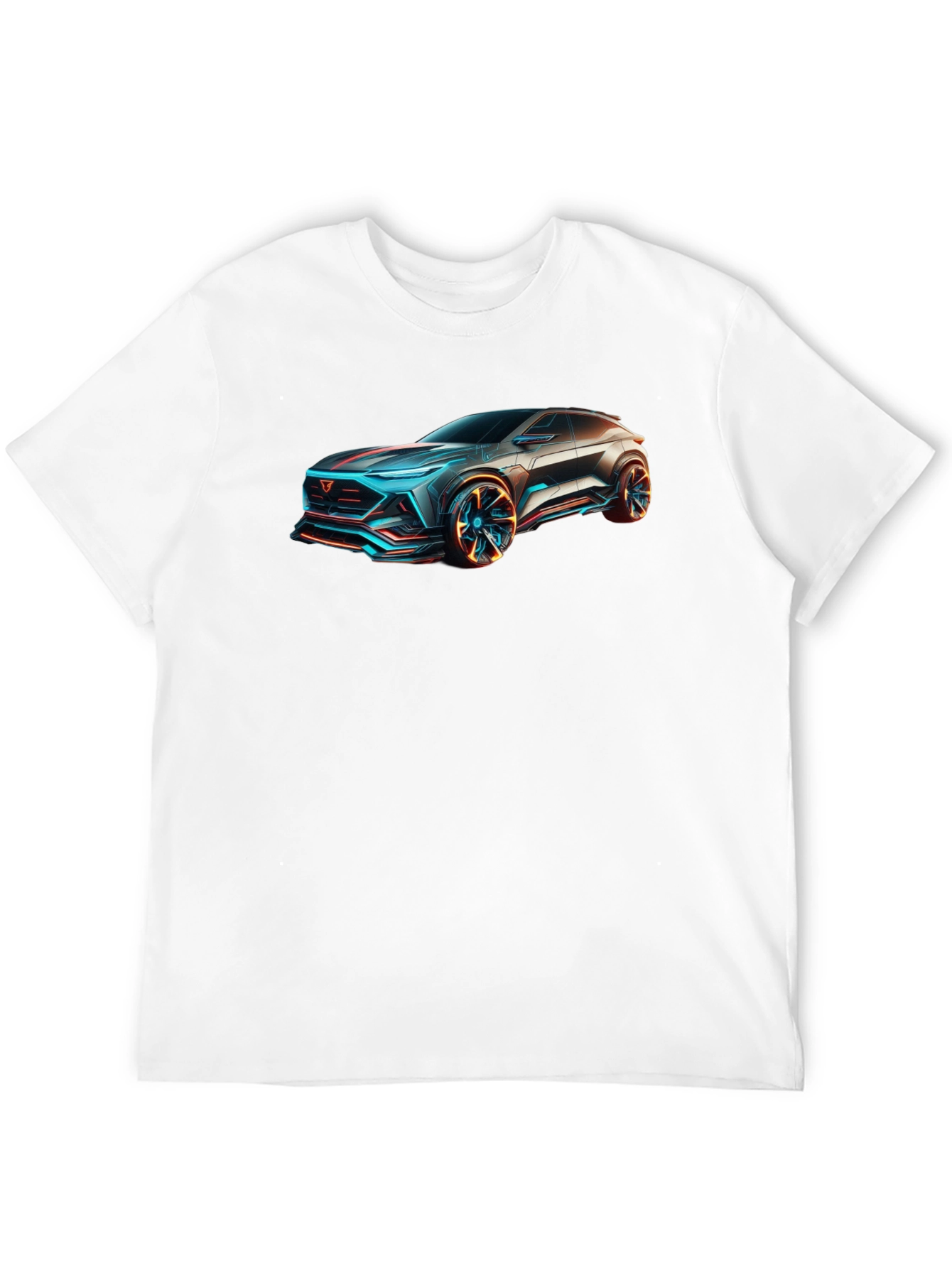 Futuristic Car Graphic Black T-Shirt