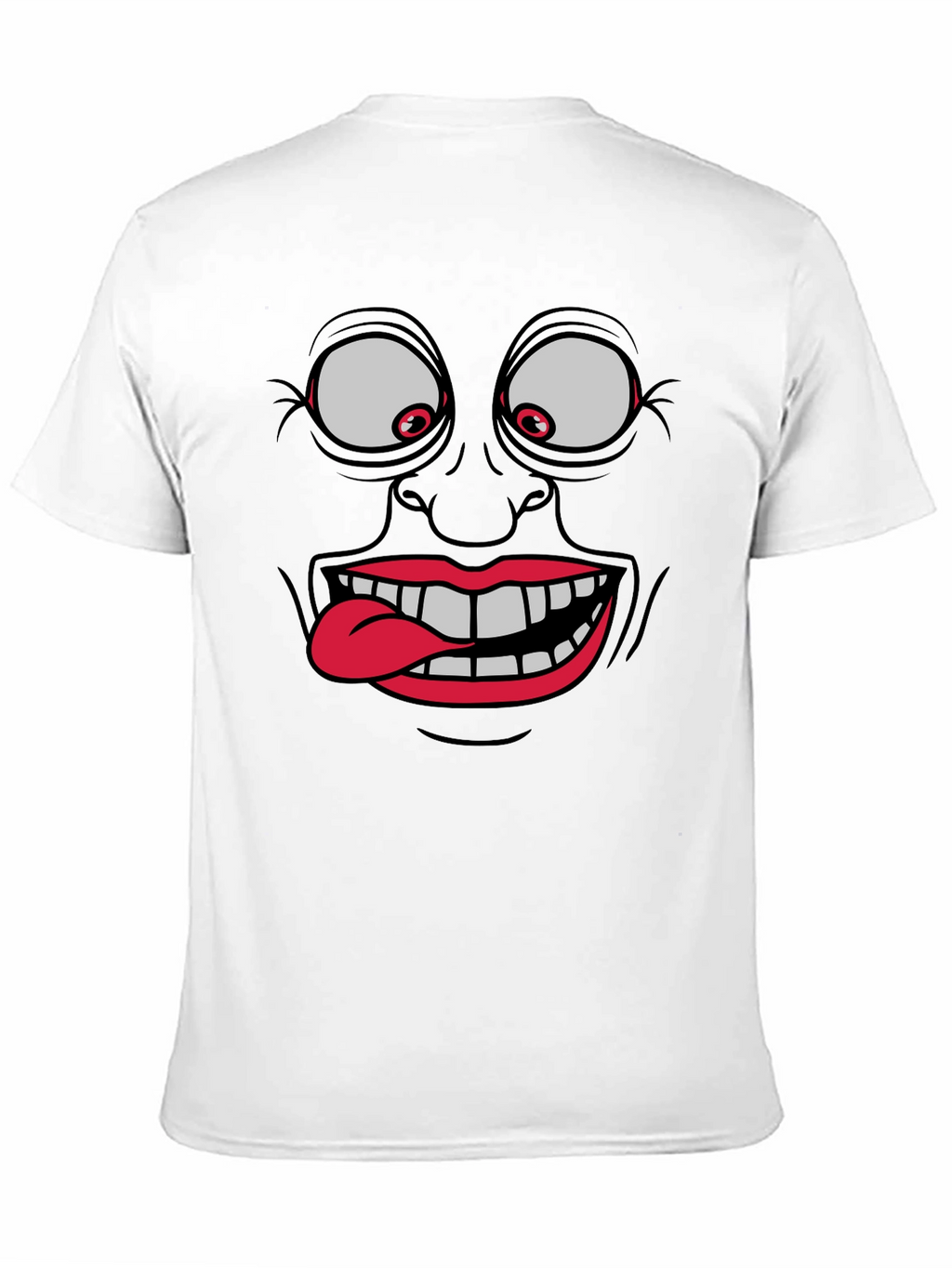 Funny Face Graphic Print Mens Black T-Shirt