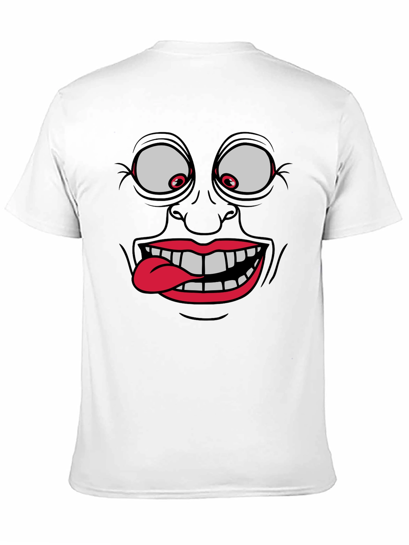 Funny Face Graphic Print Mens Black T-Shirt
