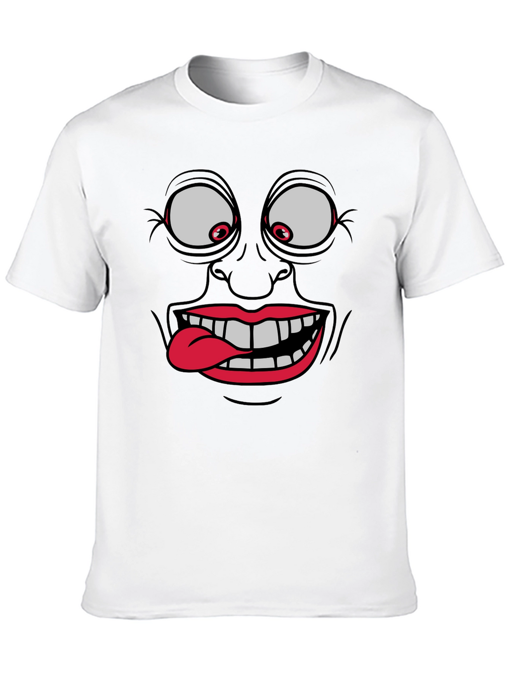Funny Face Graphic Print Mens Black T-Shirt