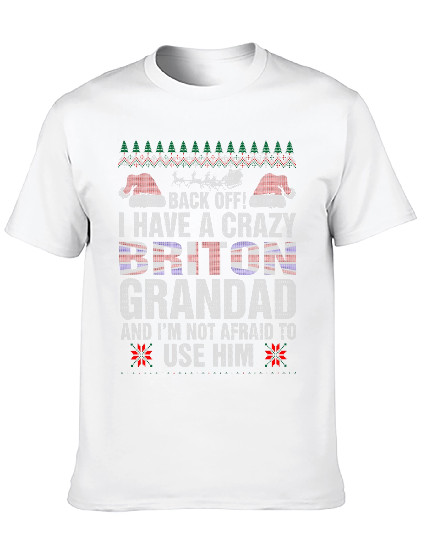 Crazy Briton Grandad Christmas T-Shirt