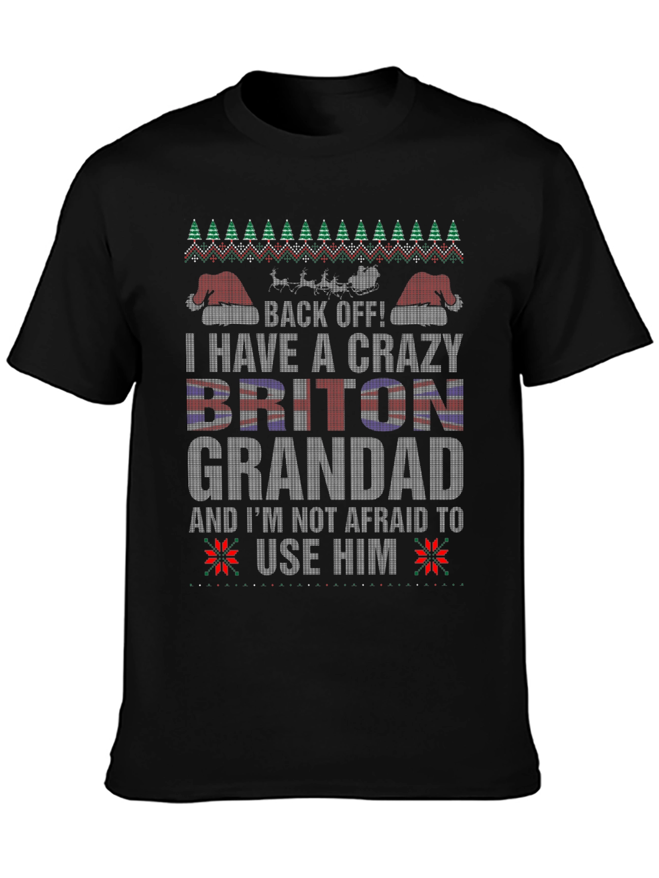 Crazy Briton Grandad Christmas T-Shirt