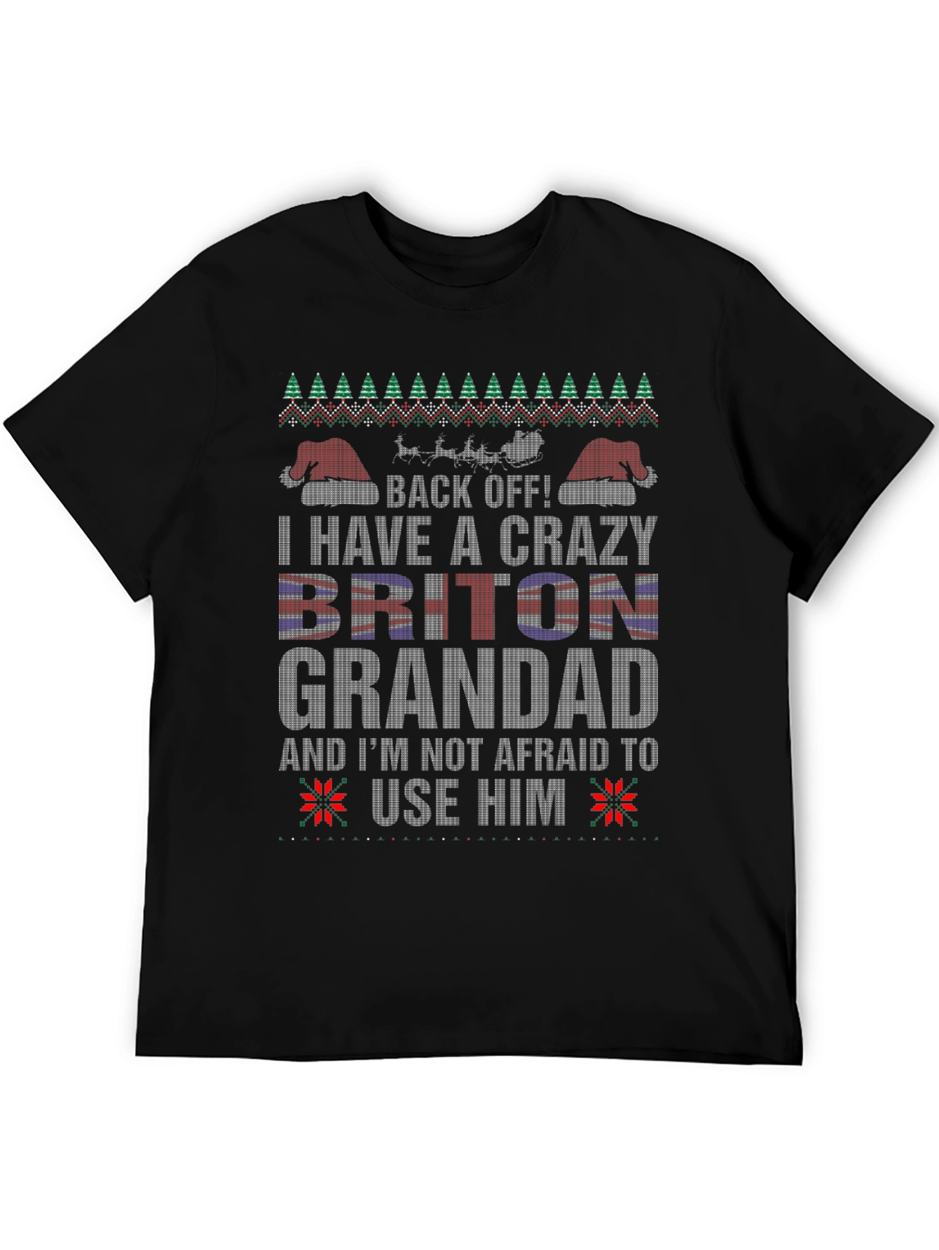 Crazy Briton Grandad Christmas T-Shirt
