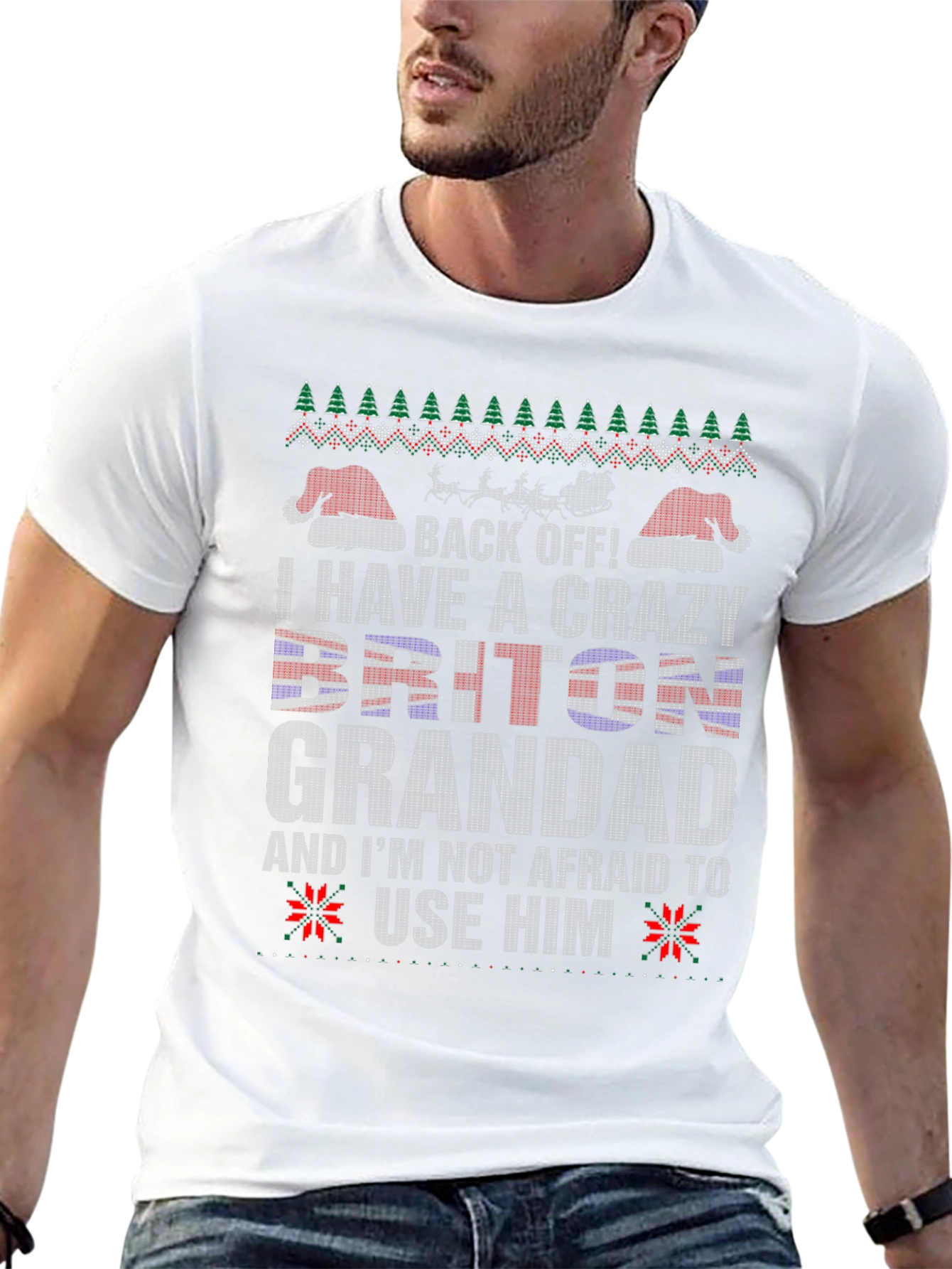 Crazy Briton Grandad Christmas T-Shirt