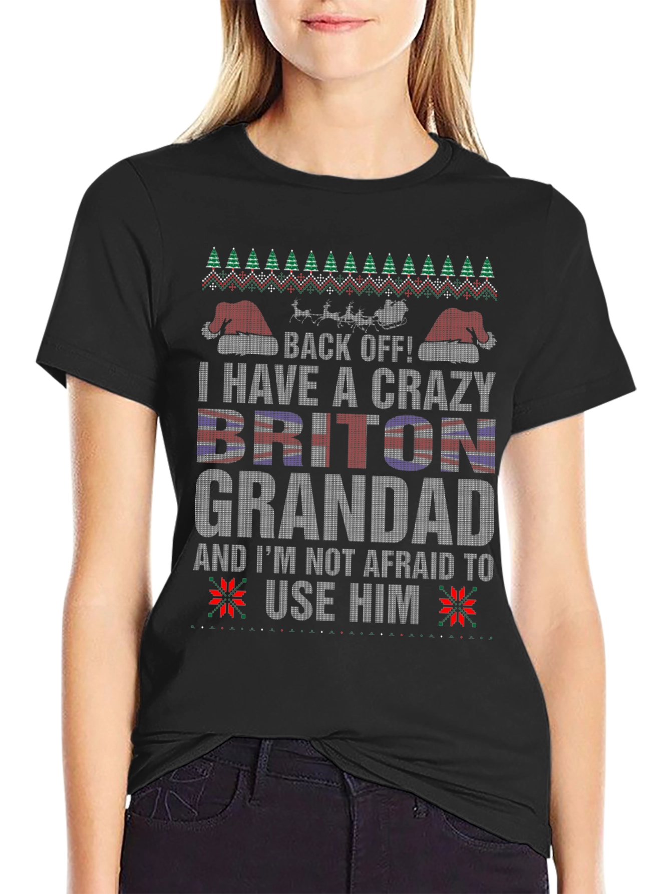 Crazy Briton Grandad Christmas T-Shirt
